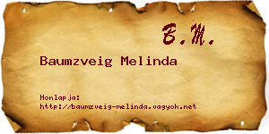 Baumzveig Melinda névjegykártya